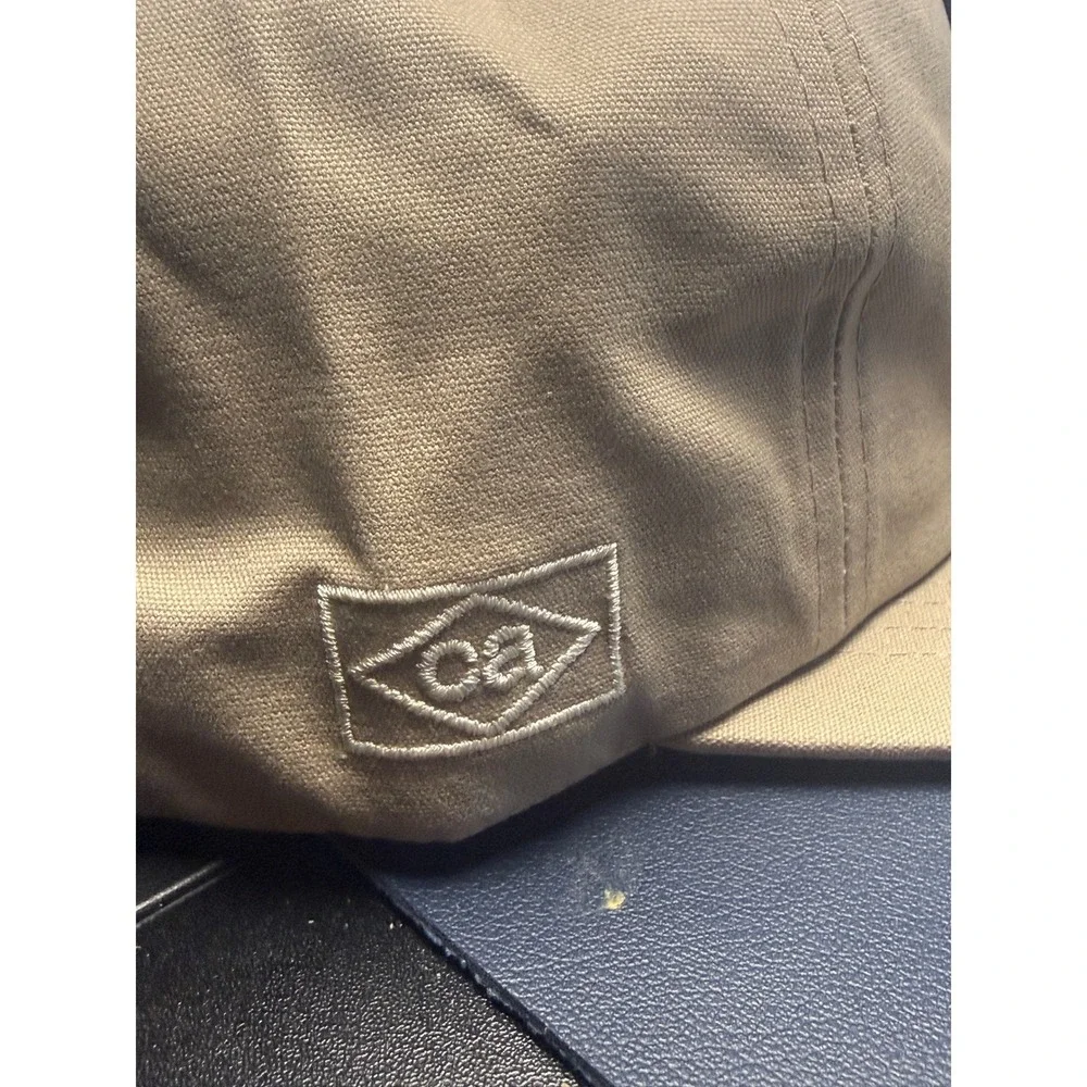 Willbo Hat Unisex One Size Tan Khaki Embroidered Logo Snapback Cap